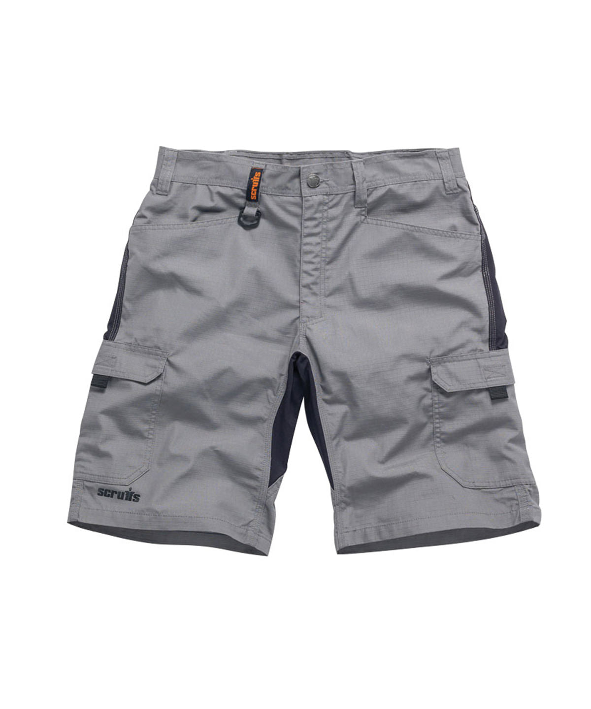Scruffs Trade Flex shorts in Graphite, front view