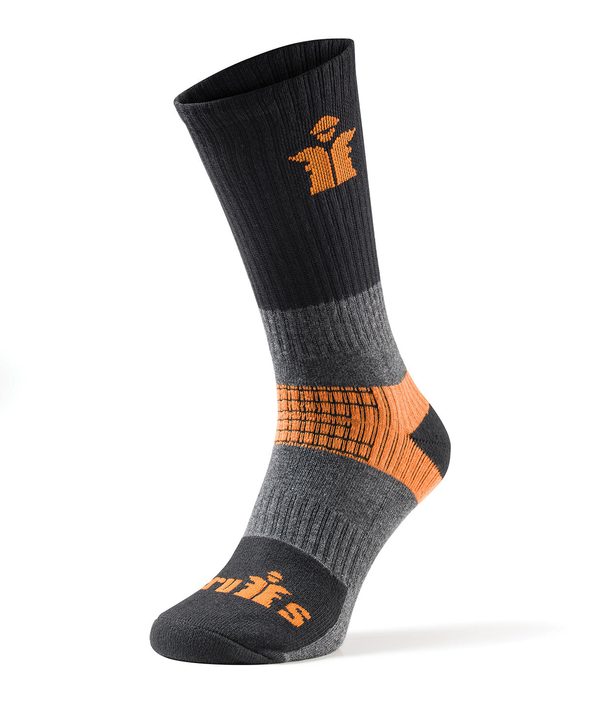 Scruffs Trade socks (3-pack) in Black, front view