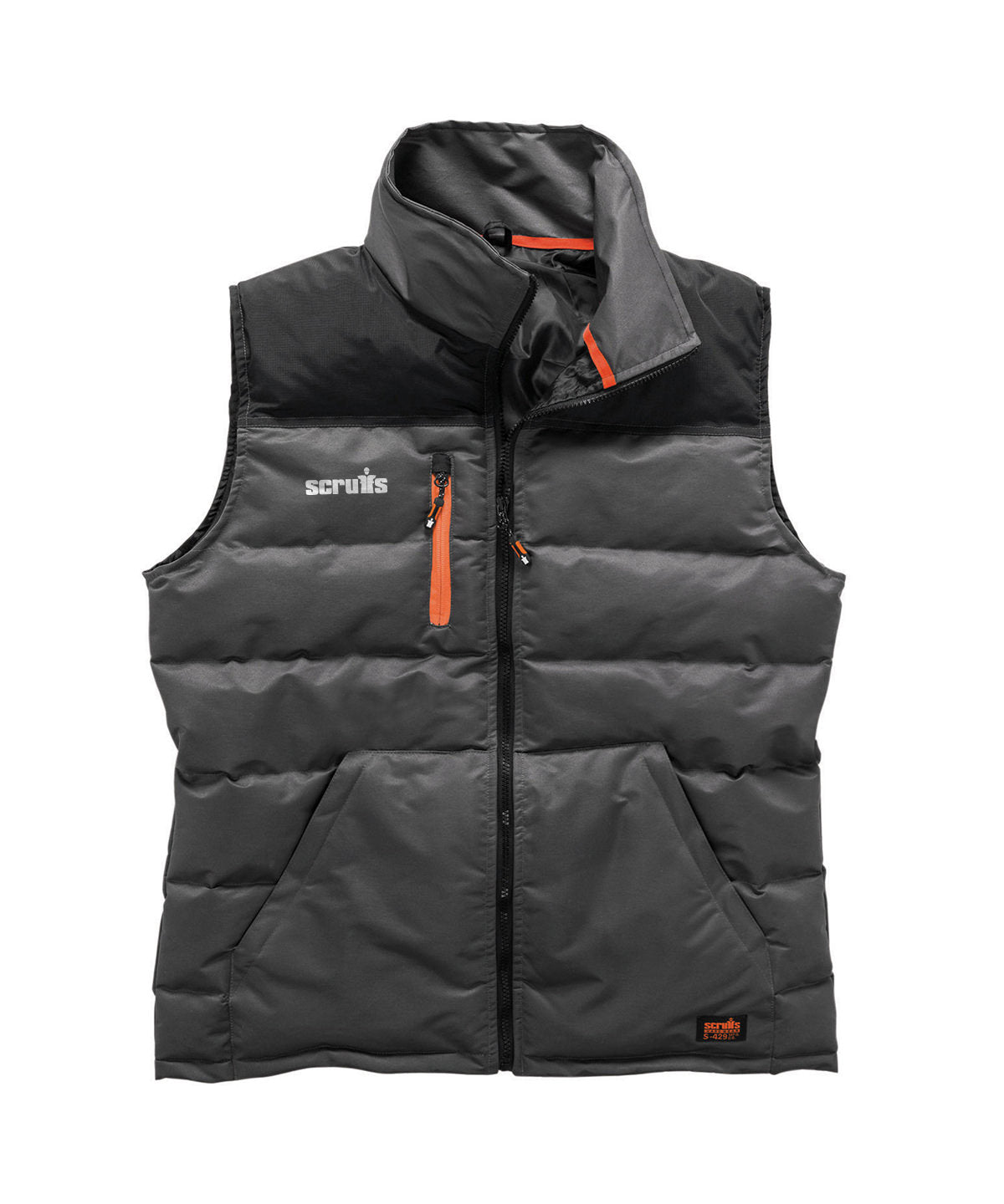 Scruffs Worker bodywarmer in Charcoal, front view