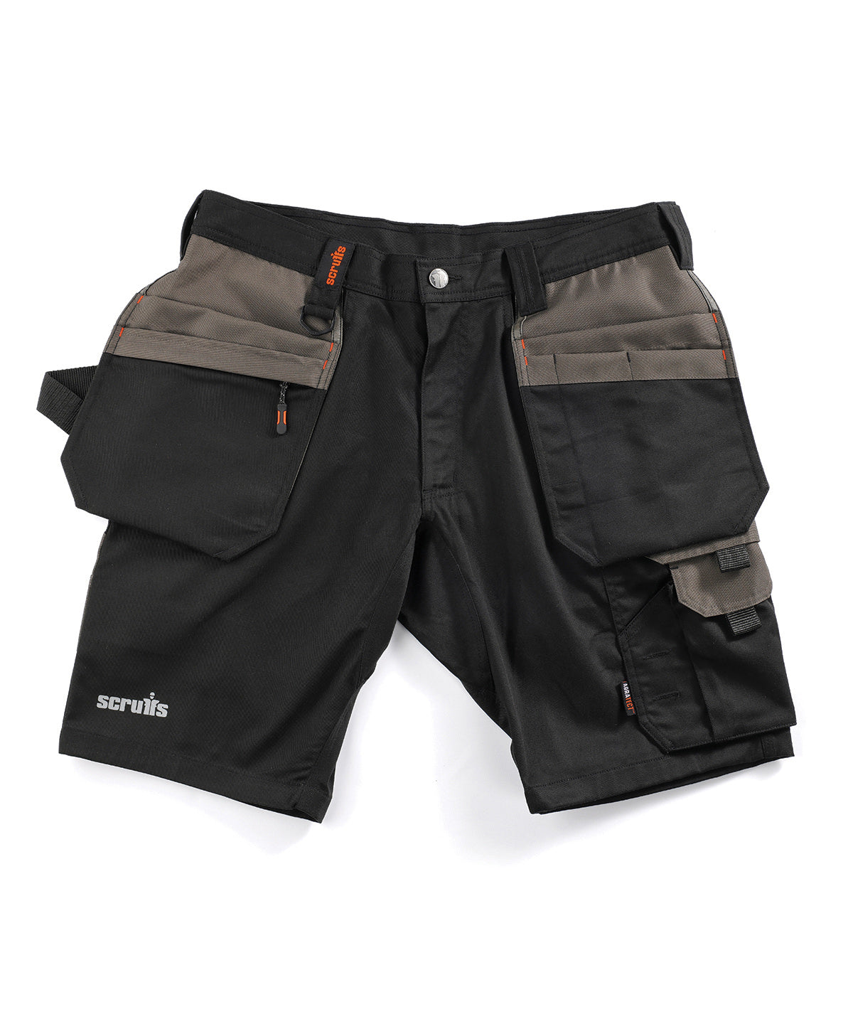 Scruffs Worker plus holster shorts in Black, front view