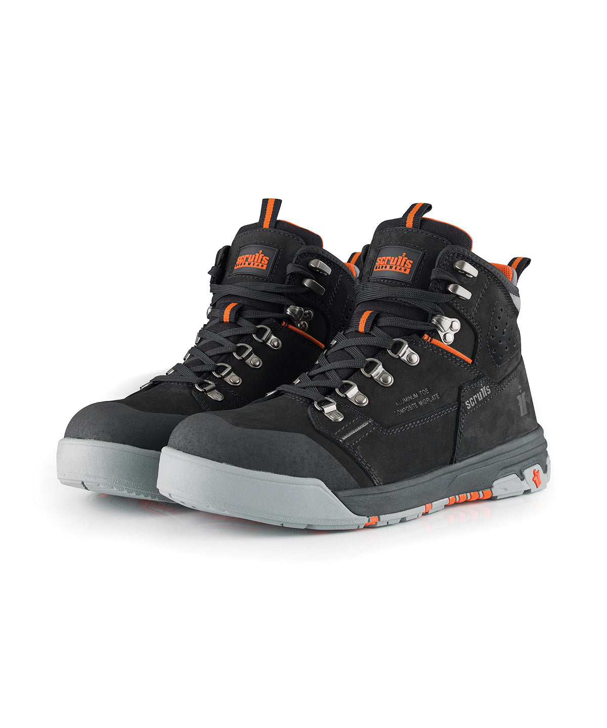 Scruffs Hydra safety boots in Black, front view
