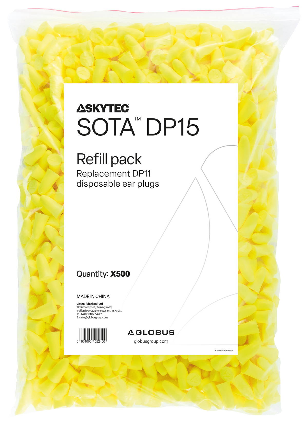 Skytec SOTA DP15 Foam Earplug Refill Pack (500 prs)