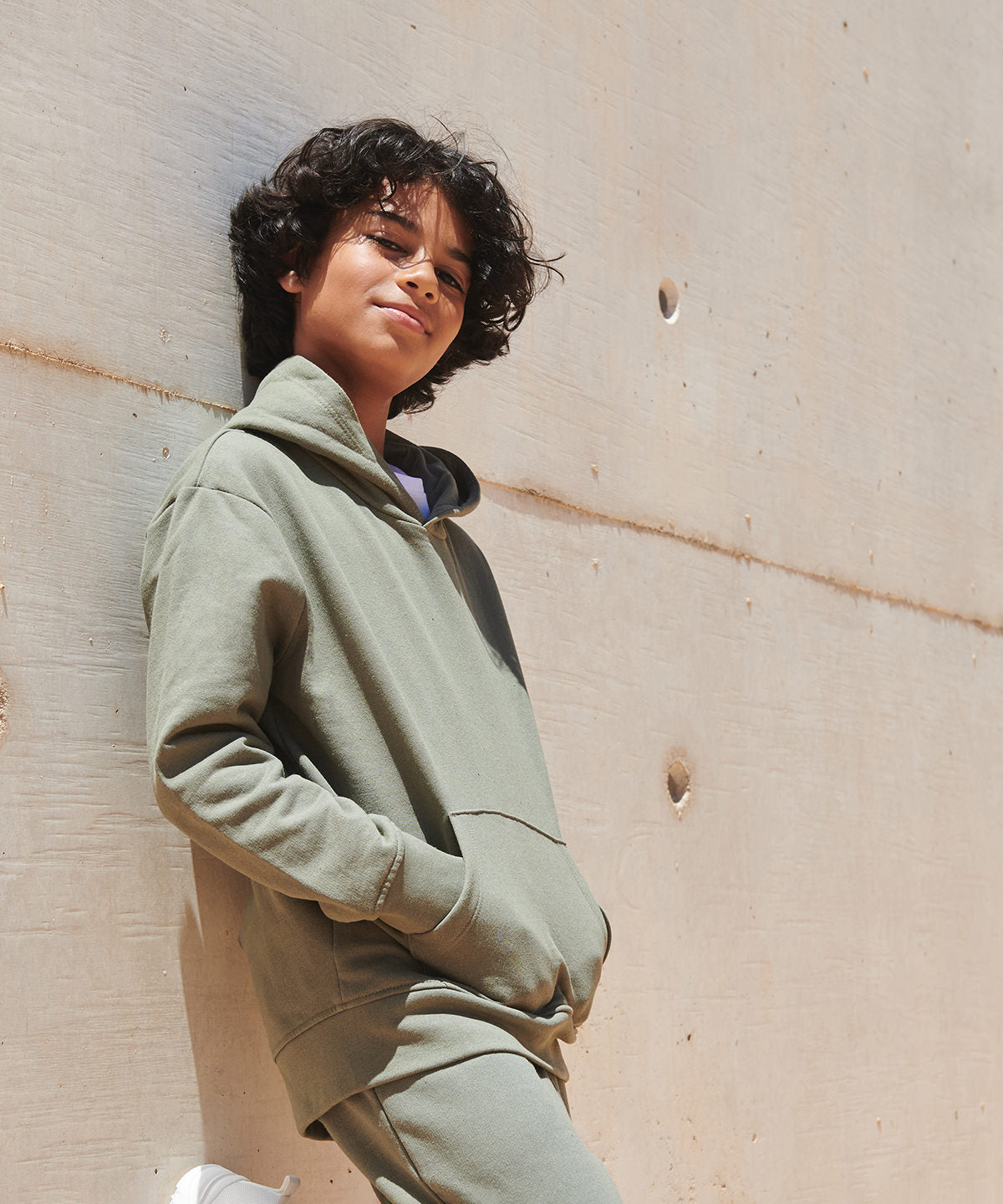 SF Kids sustainable fashion hoodie, lifestyle photo