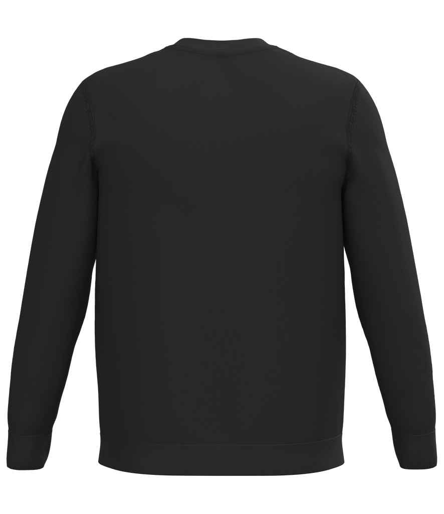 Spasso Round Neck Jumper in Black, back view