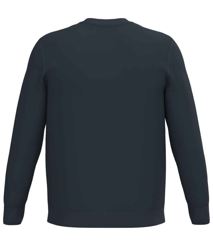 Spasso Round Neck Jumper in Navy, back view