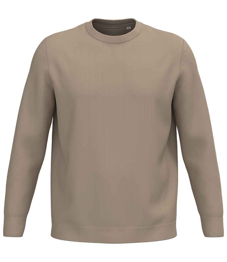 Spasso Round Neck Jumper in Wet Sand, front view