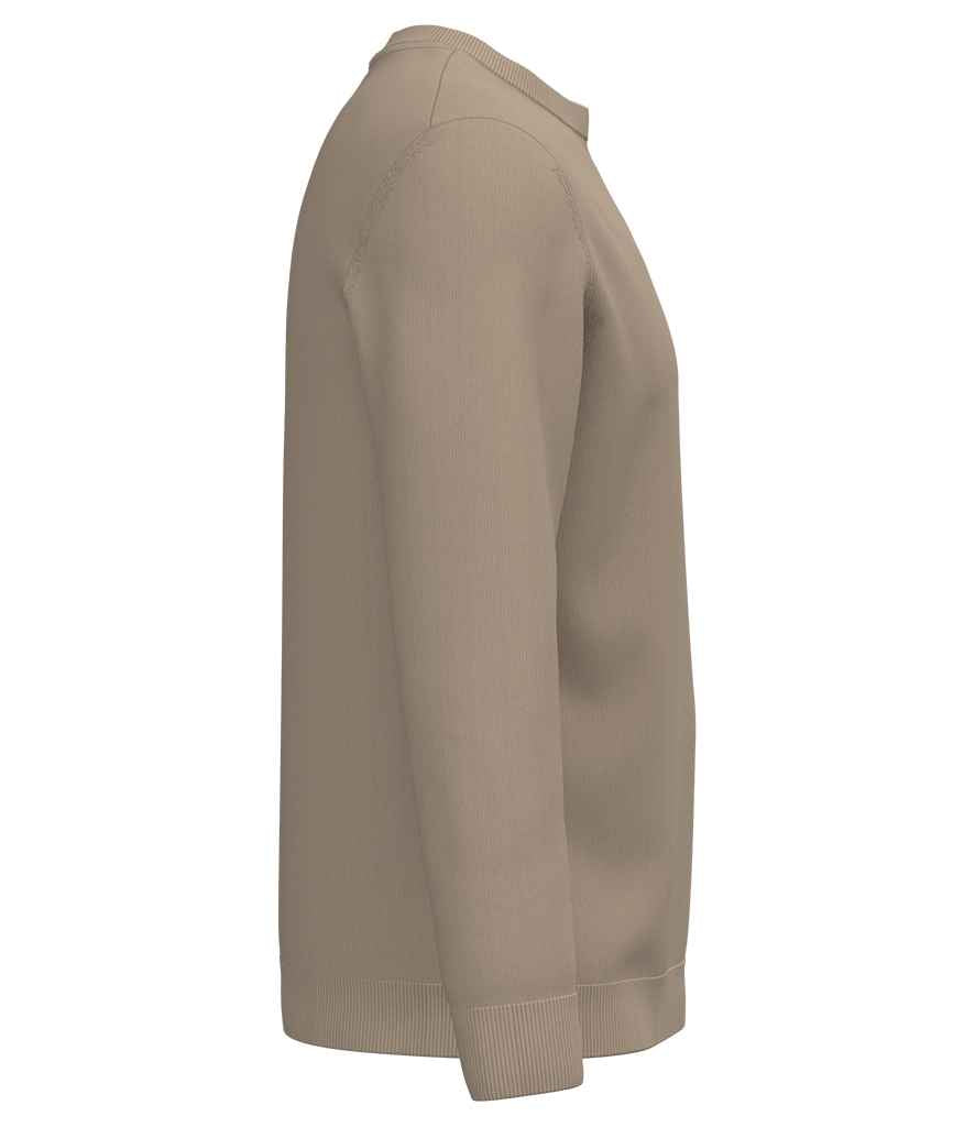 Spasso Round Neck Jumper in Wet Sand, side view