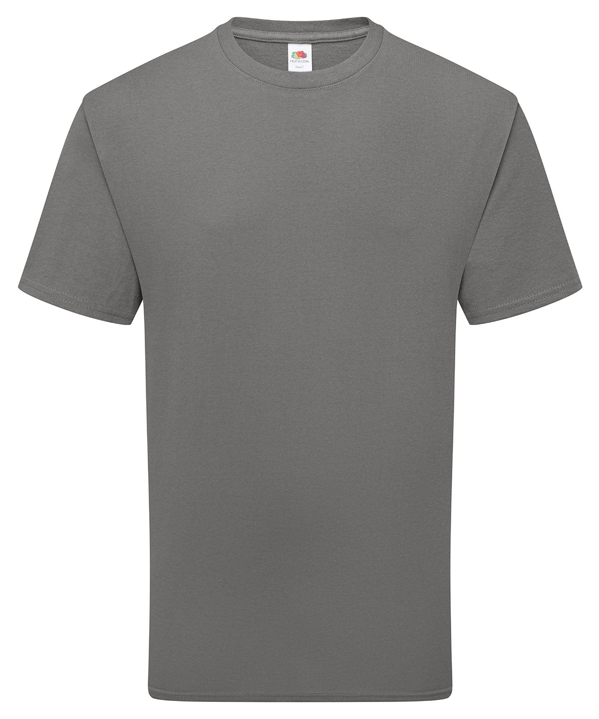 Fruit of the Loom Pure cotton T in Light Graphite, front view