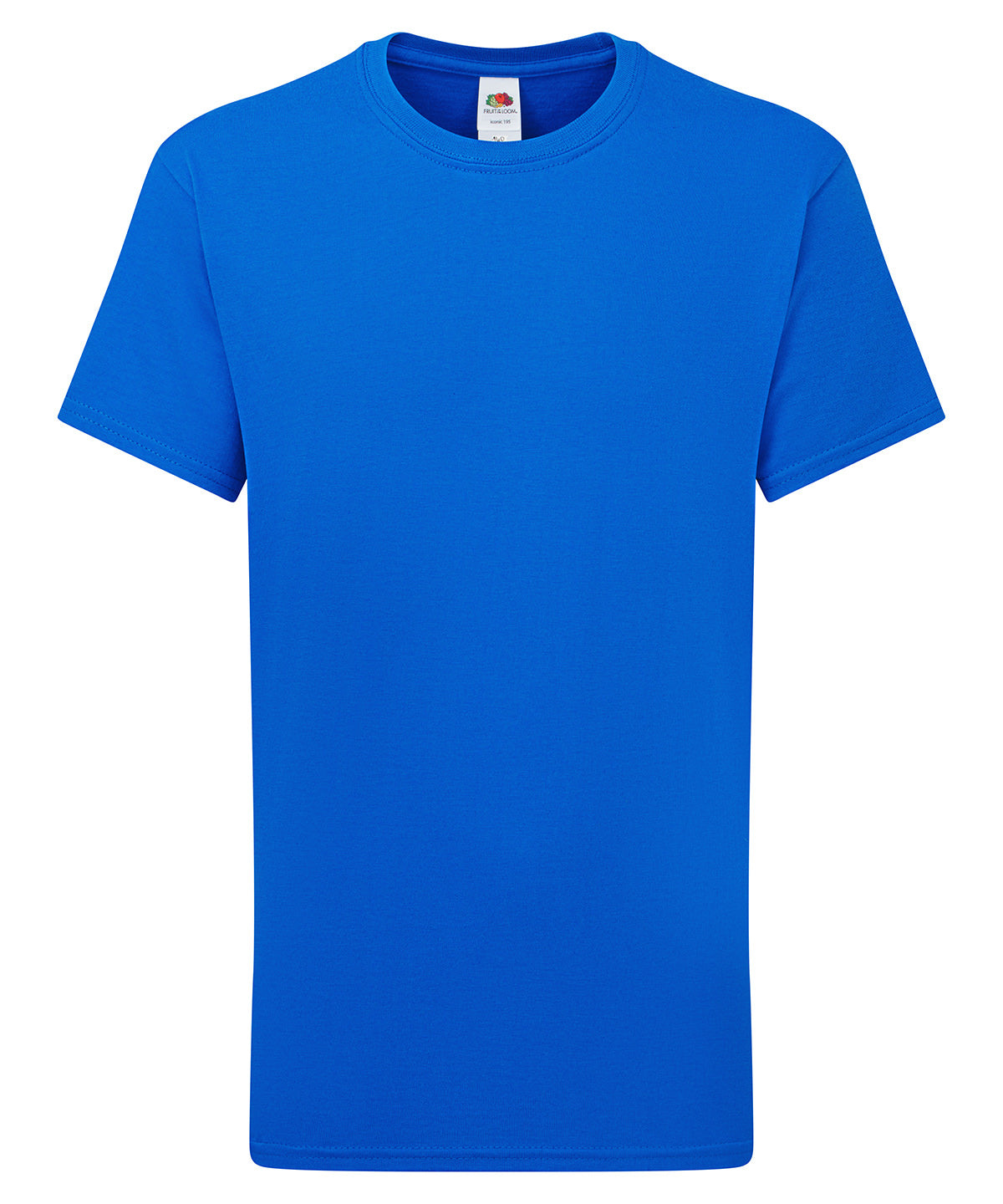 Fruit of the Loom Kids Iconic 195 T in Royal Blue, front view