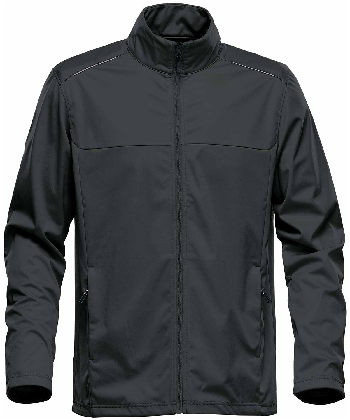 Stormtech Greenwich lightweight softshell in Dolphin, front view