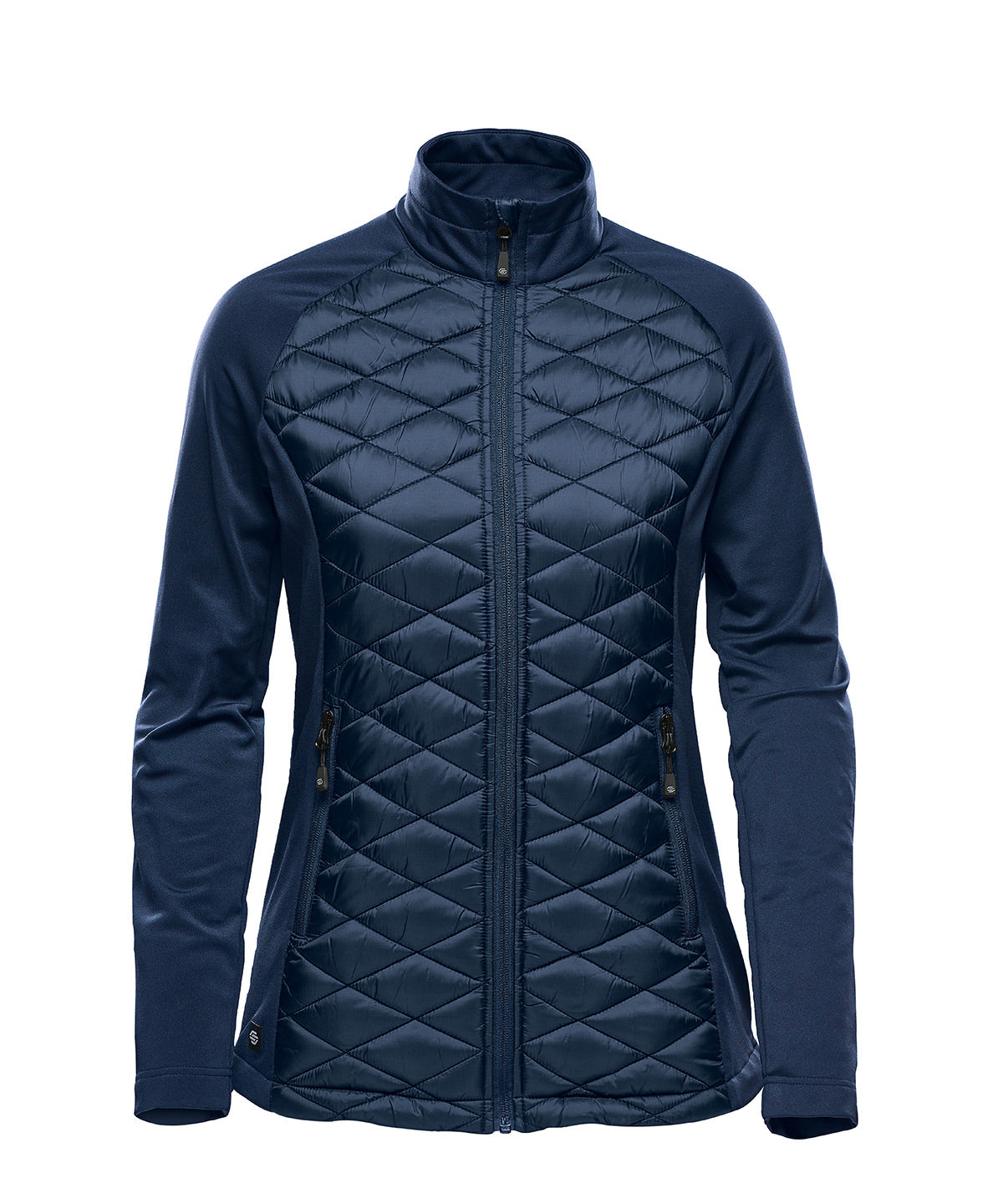 Stormtech Women’s Boulder thermal shell in Indigo, front view