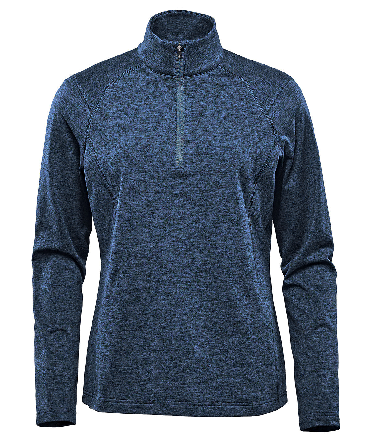 Stormtech Women’s Treeline ¼-zip fleece in Dark Navy Heather, front view