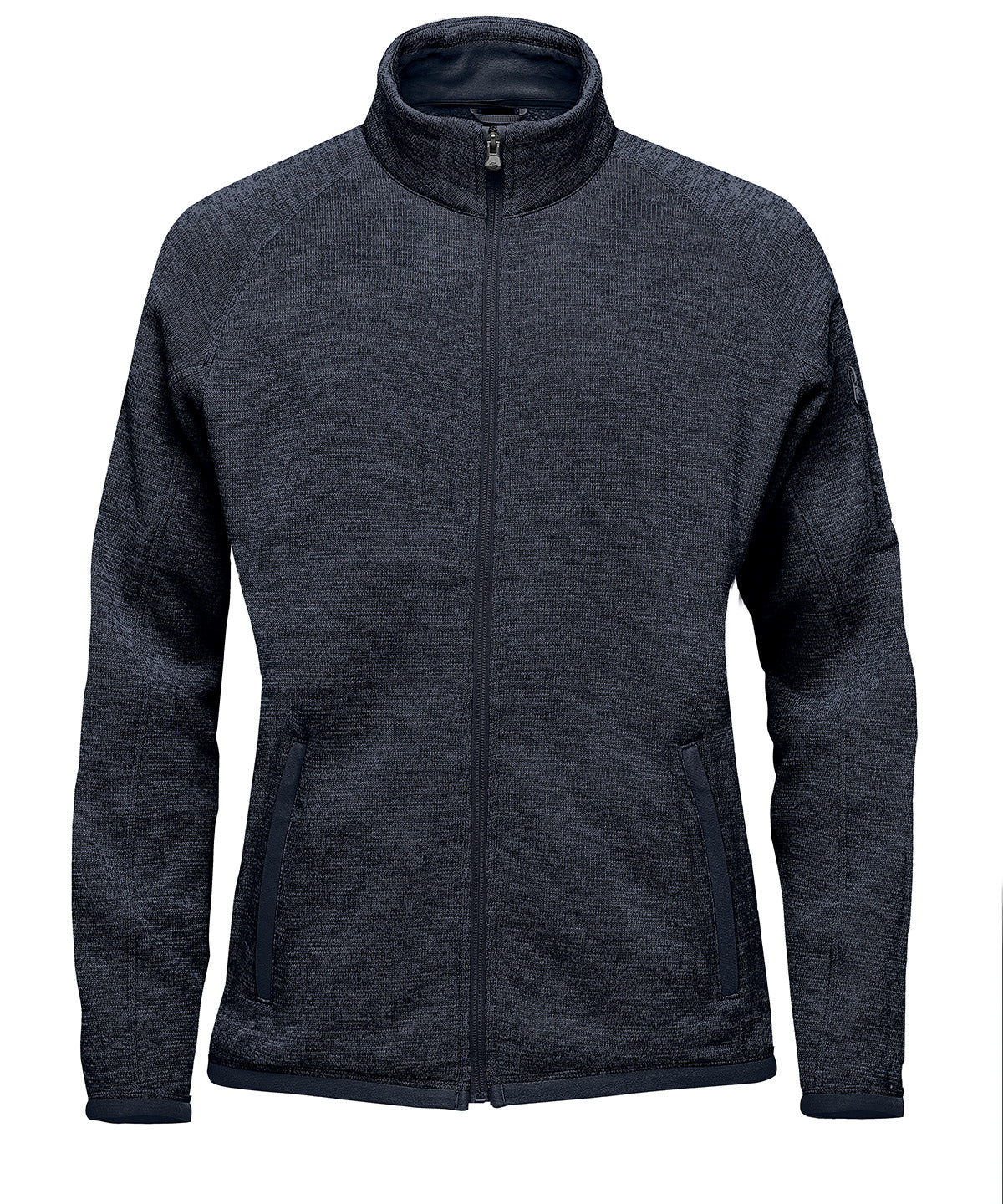 Stormtech Women’s Avalante full-zip fleece jacket in Navy Heather, front view