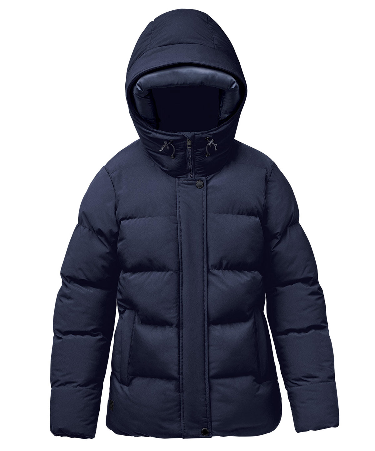Stormtech Women’s Explorer thermal jacket in Midnight, front view