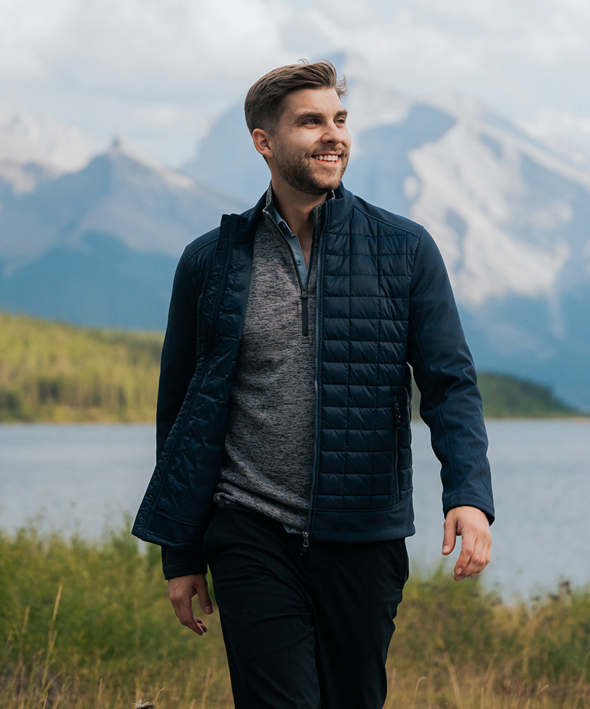 Stormtech Appalachian thermal softshell jacket, lifestyle photo
