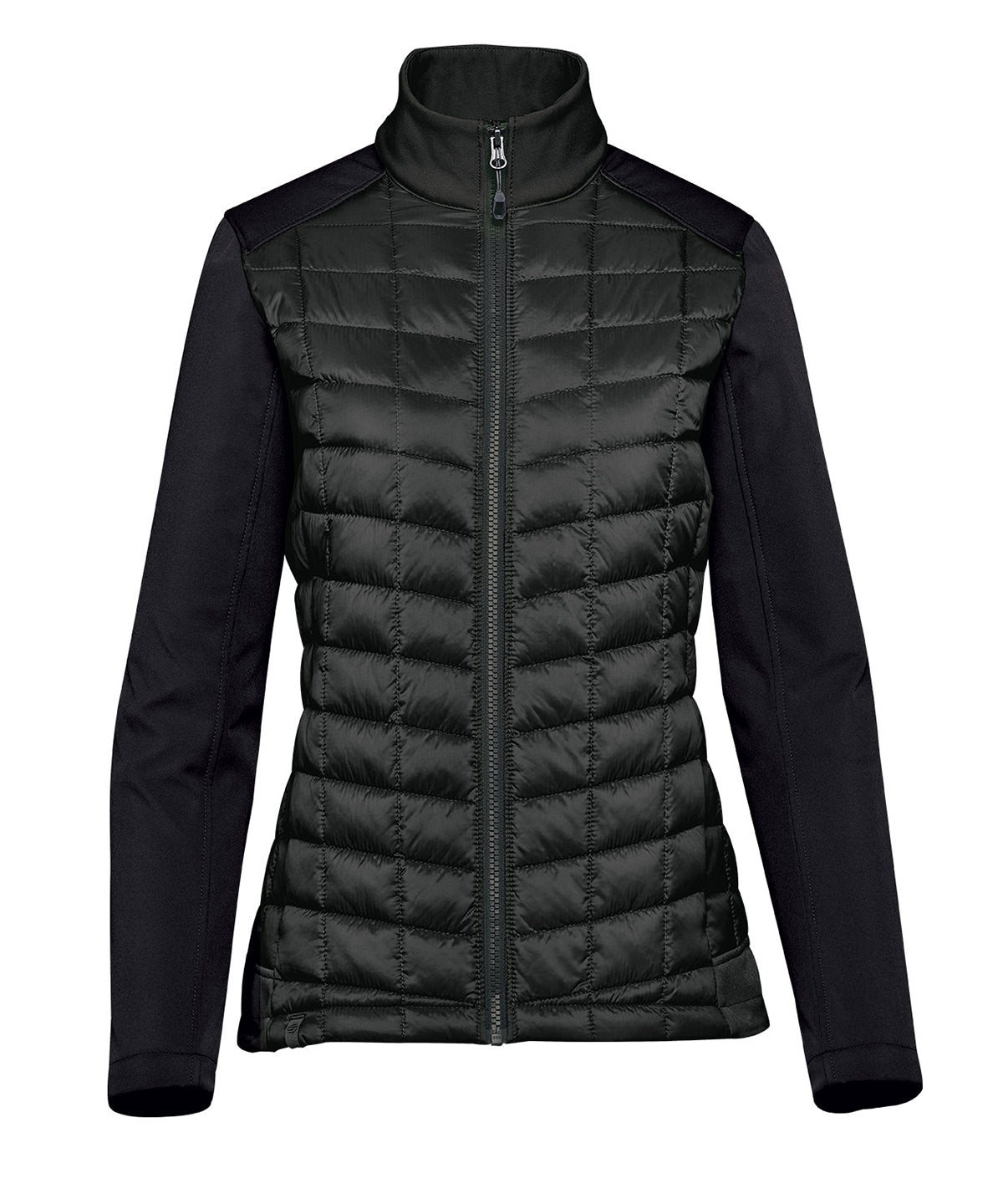 Stormtech Women’s Appalachian thermal softshell jacket in Black, front view