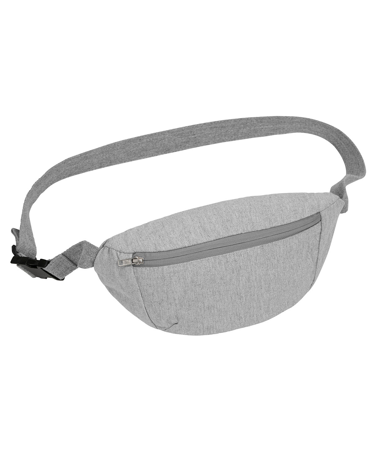 Stanley/Stella Hip bag with canvas fabric in Heather Grey, front view