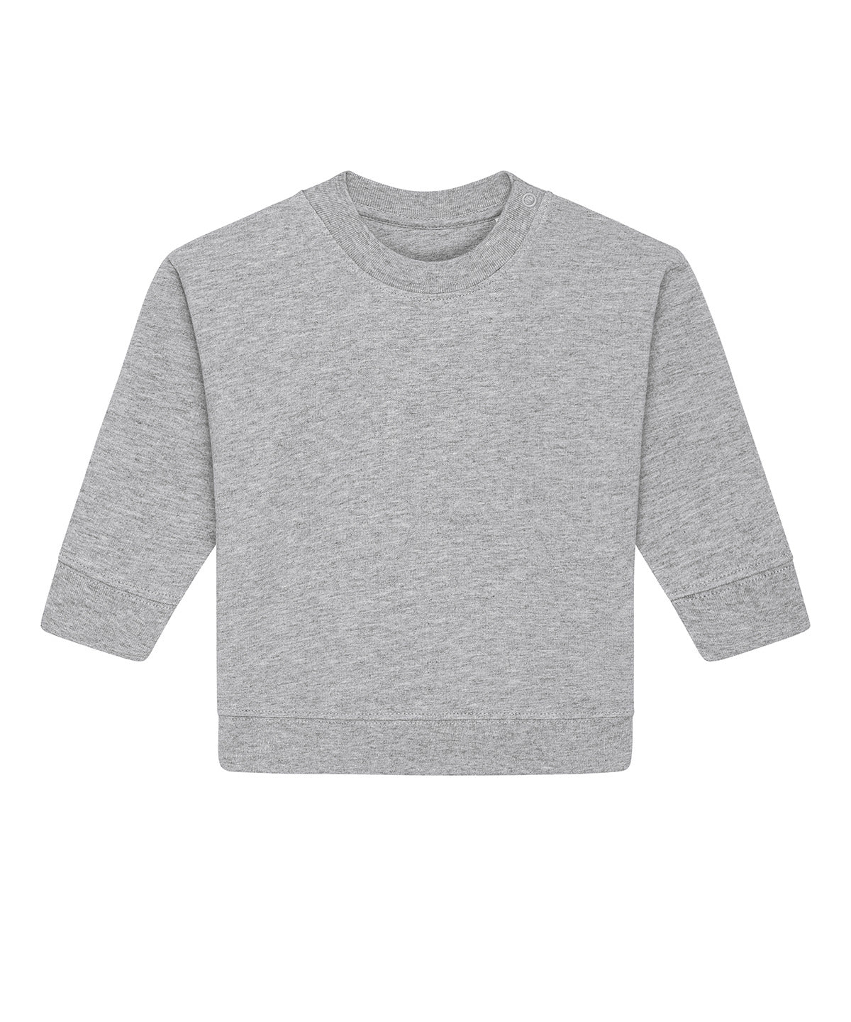 Stanley/Stella Baby Changer terry crew neck sweatshirt in Heather Grey, front view