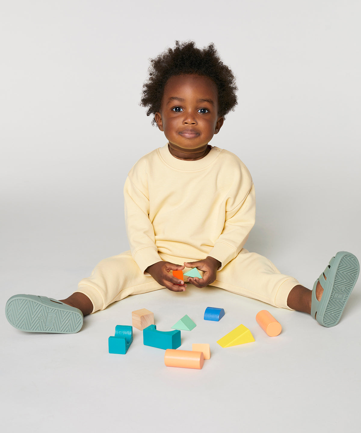 Stanley/Stella Baby Changer terry crew neck sweatshirt, lifestyle photo