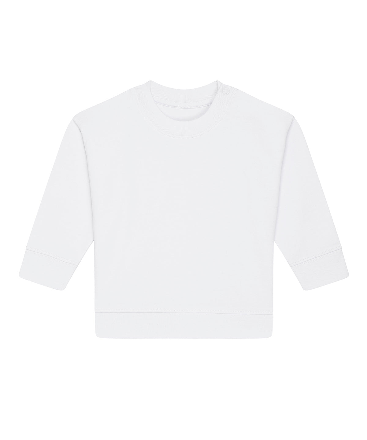 Stanley/Stella Baby Changer terry crew neck sweatshirt in White, front view