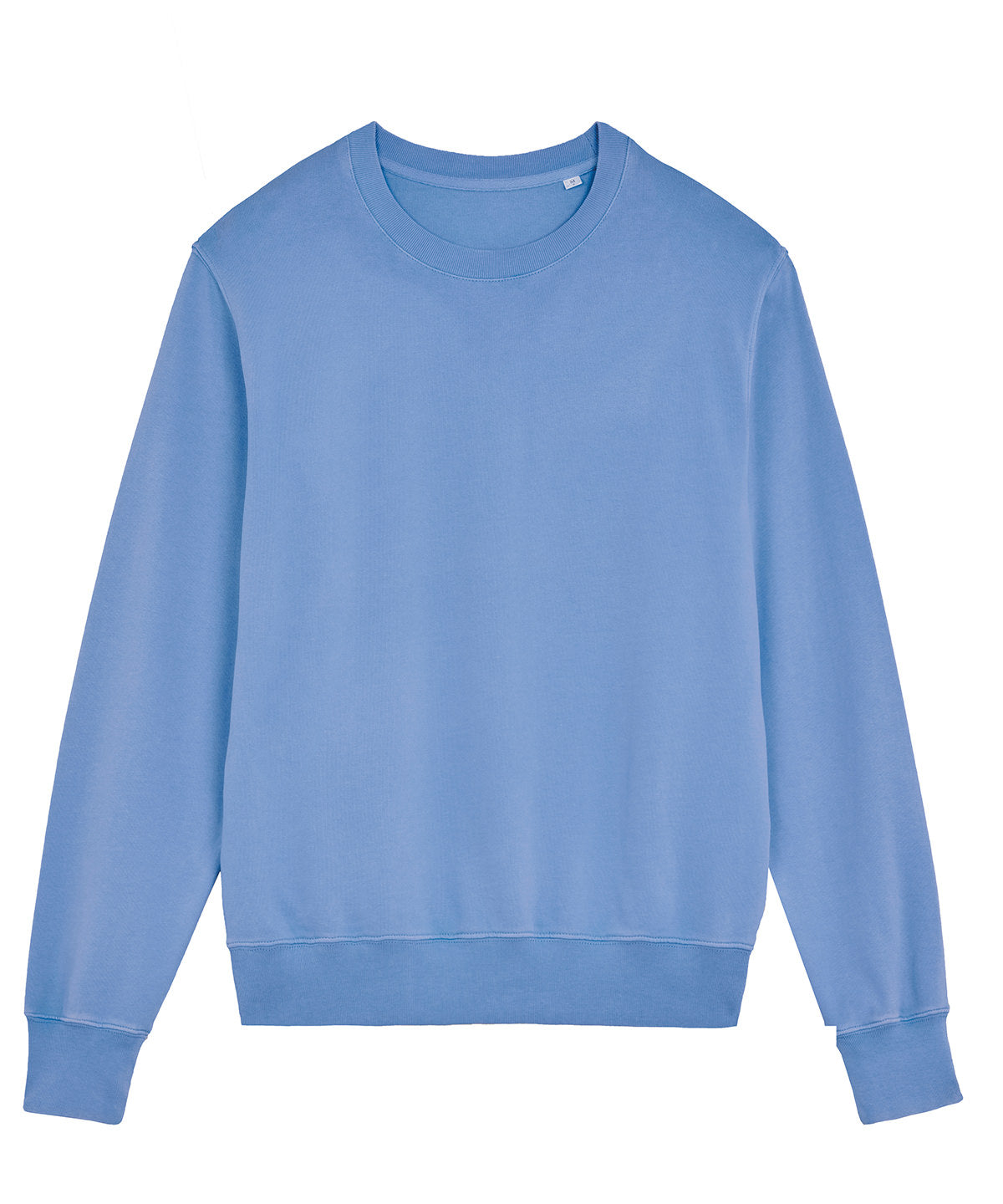 Stanley/Stella Unisex Matcher vintage sweatshirt in Garment Dyed Swimmer Blue, front view