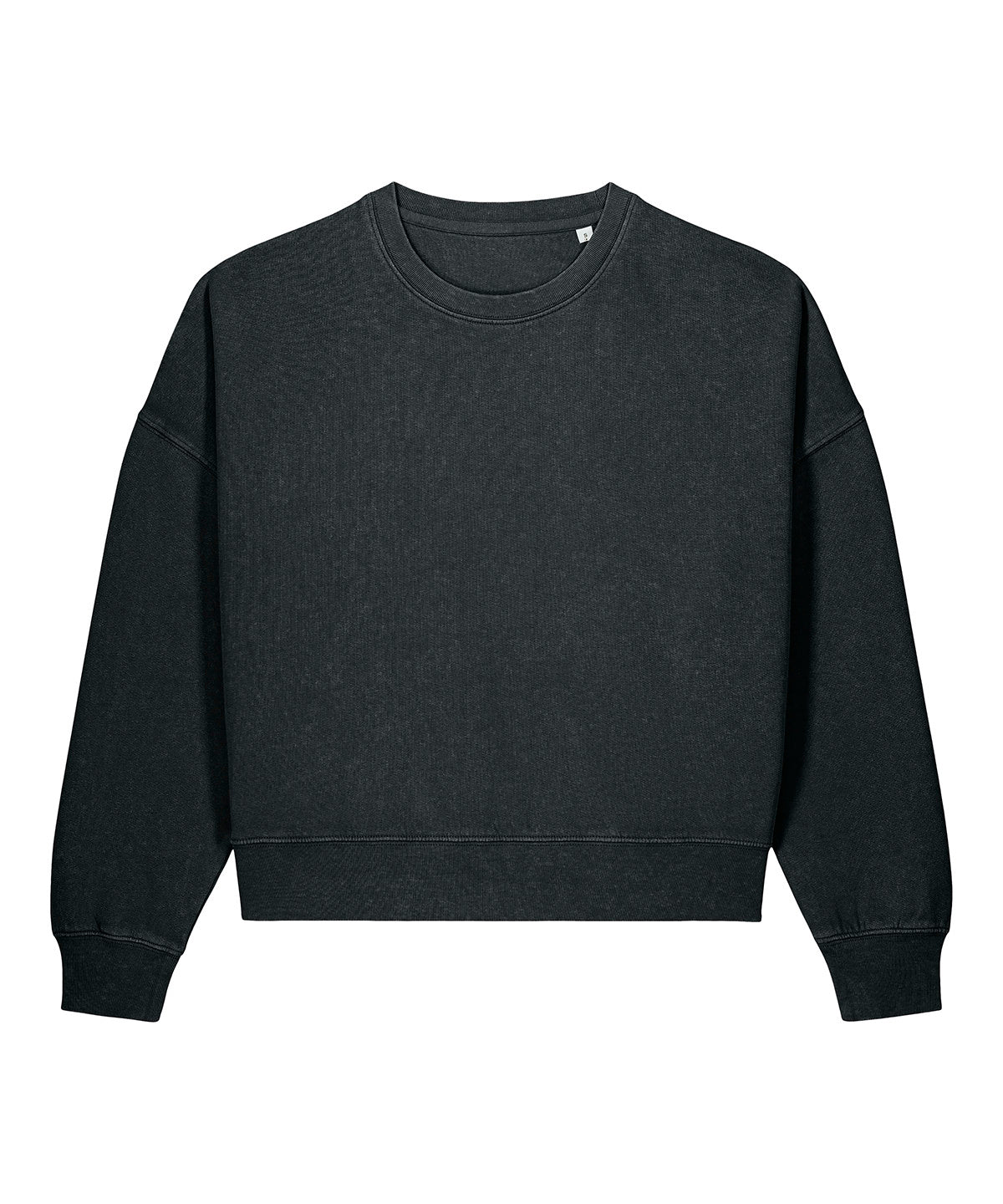 Stanley/Stella Stella Alma vintage in Garment Dyed Black Rock, front view