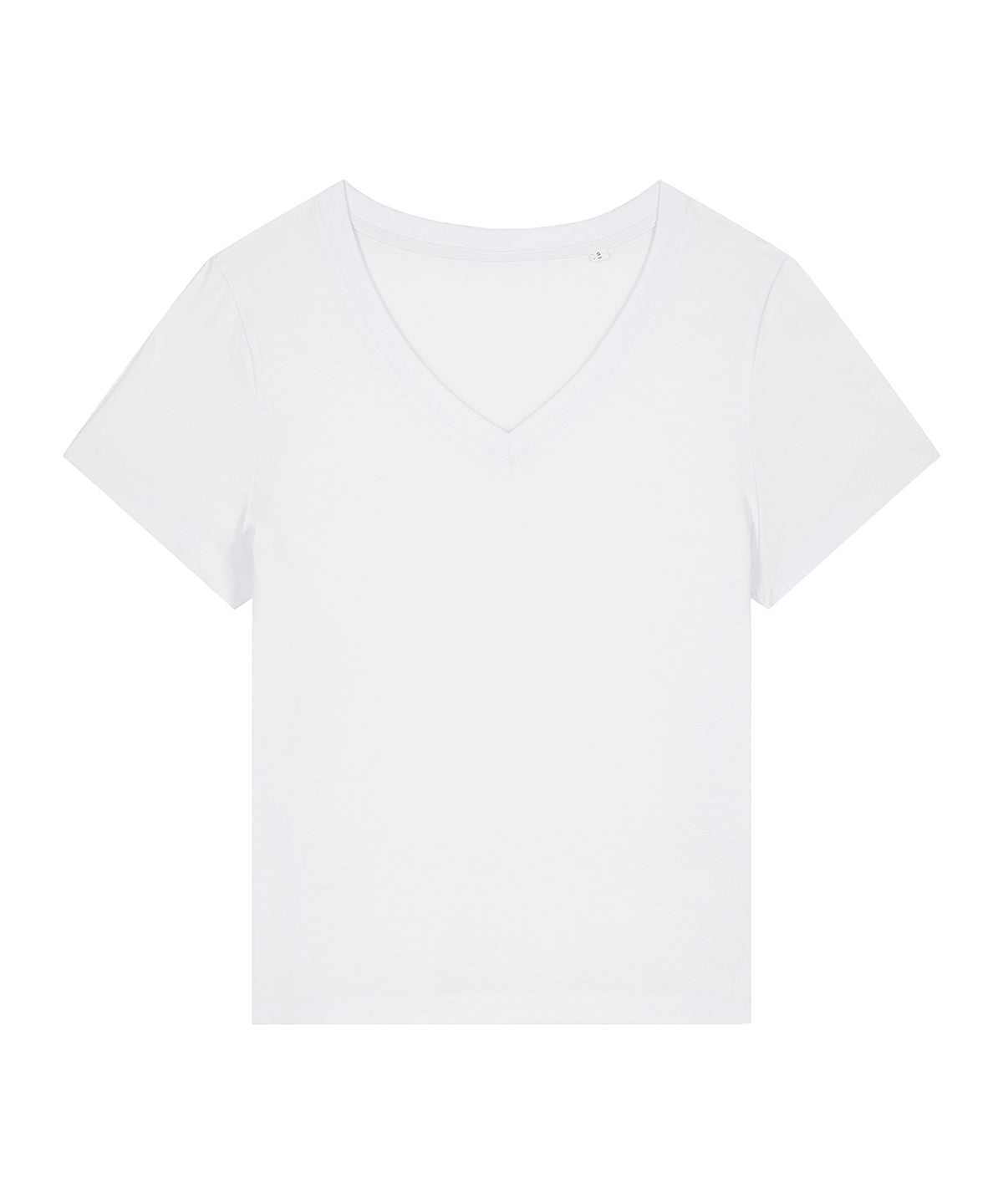 Stanley/Stella Women’s Stella Isla v-neck t-shirt in White, front view