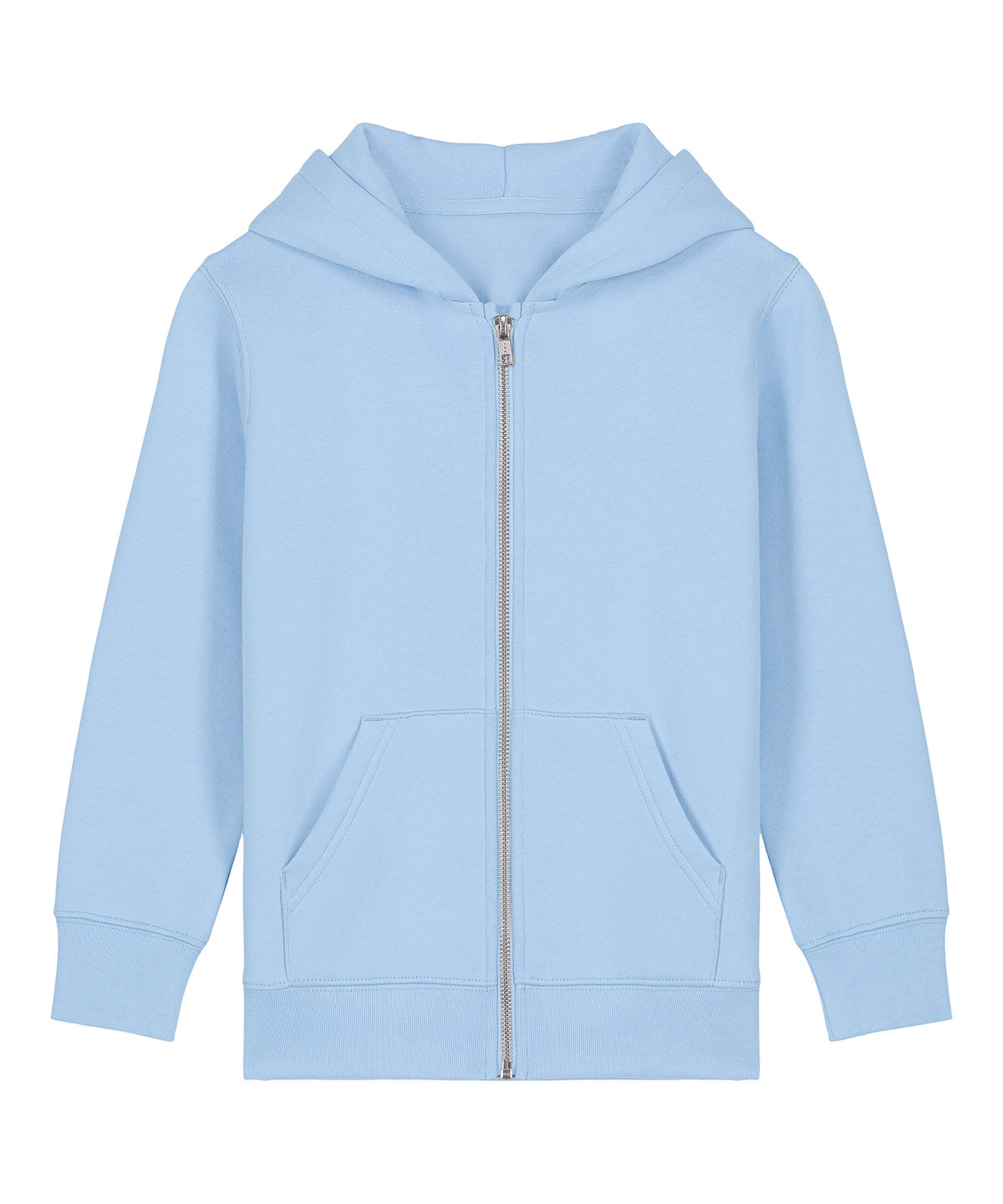 Stanley/Stella Kids Mini Cultivator 2.0 iconic zip-thru hoodie sweatshirt in Blue Soul, front view