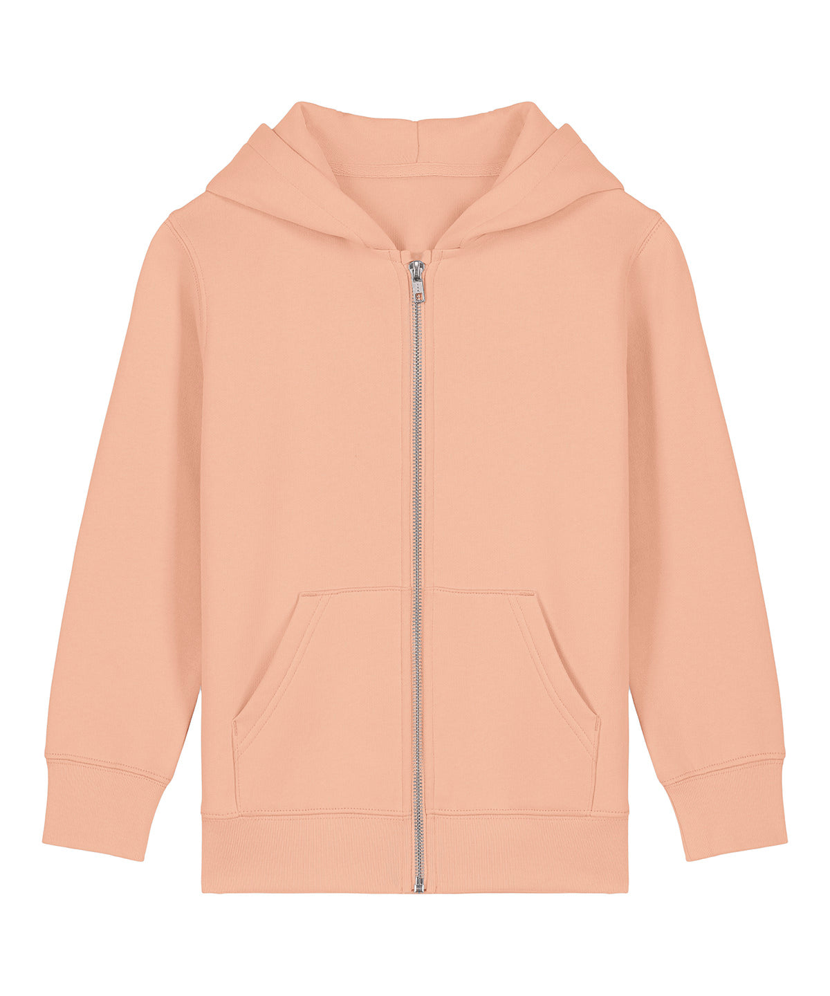 Stanley/Stella Kids Mini Cultivator 2.0 iconic zip-thru hoodie sweatshirt in Fraiche Peche, front view