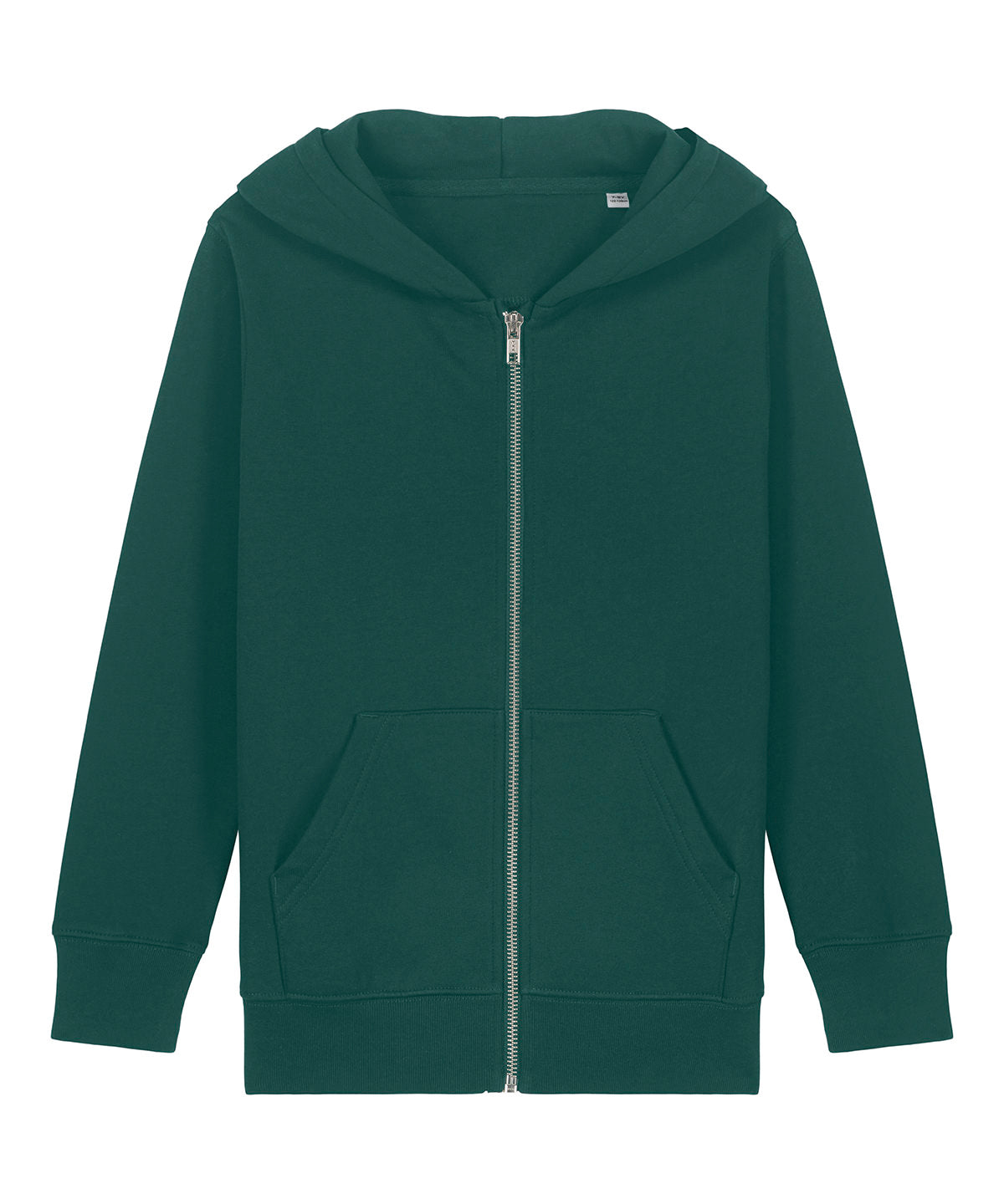 Stanley/Stella Kids Mini Cultivator 2.0 iconic zip-thru hoodie sweatshirt in Glazed Green, front view