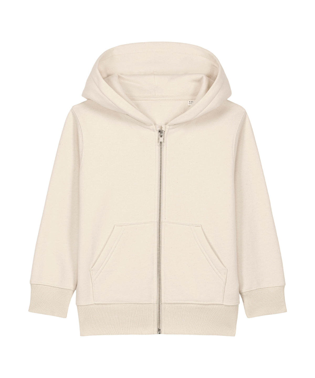 Stanley/Stella Kids Mini Cultivator 2.0 iconic zip-thru hoodie sweatshirt in Natural Raw, front view