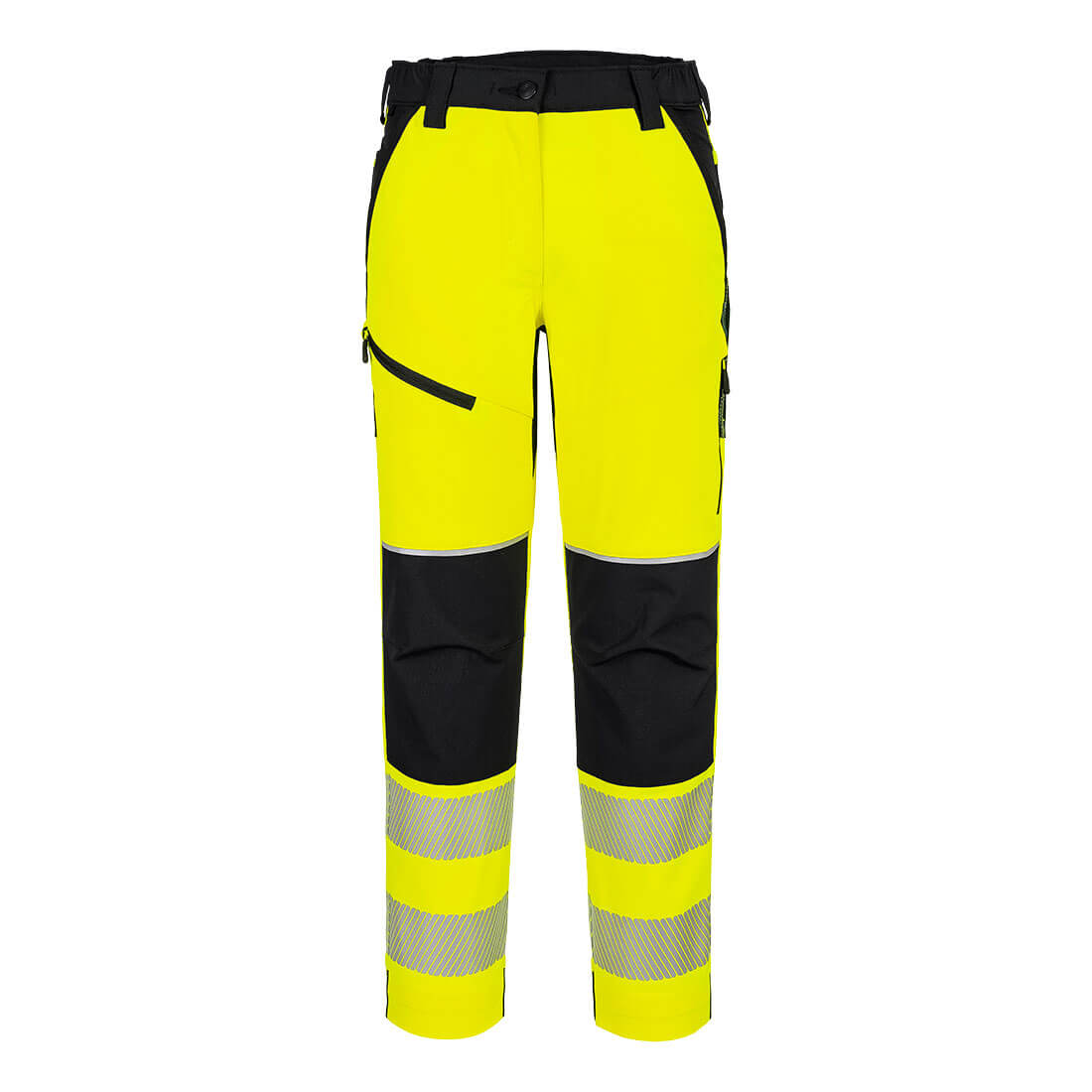 Portwest PW3 Hi-Vis Women's Stretch Trouser in Yellow/Black, image 2