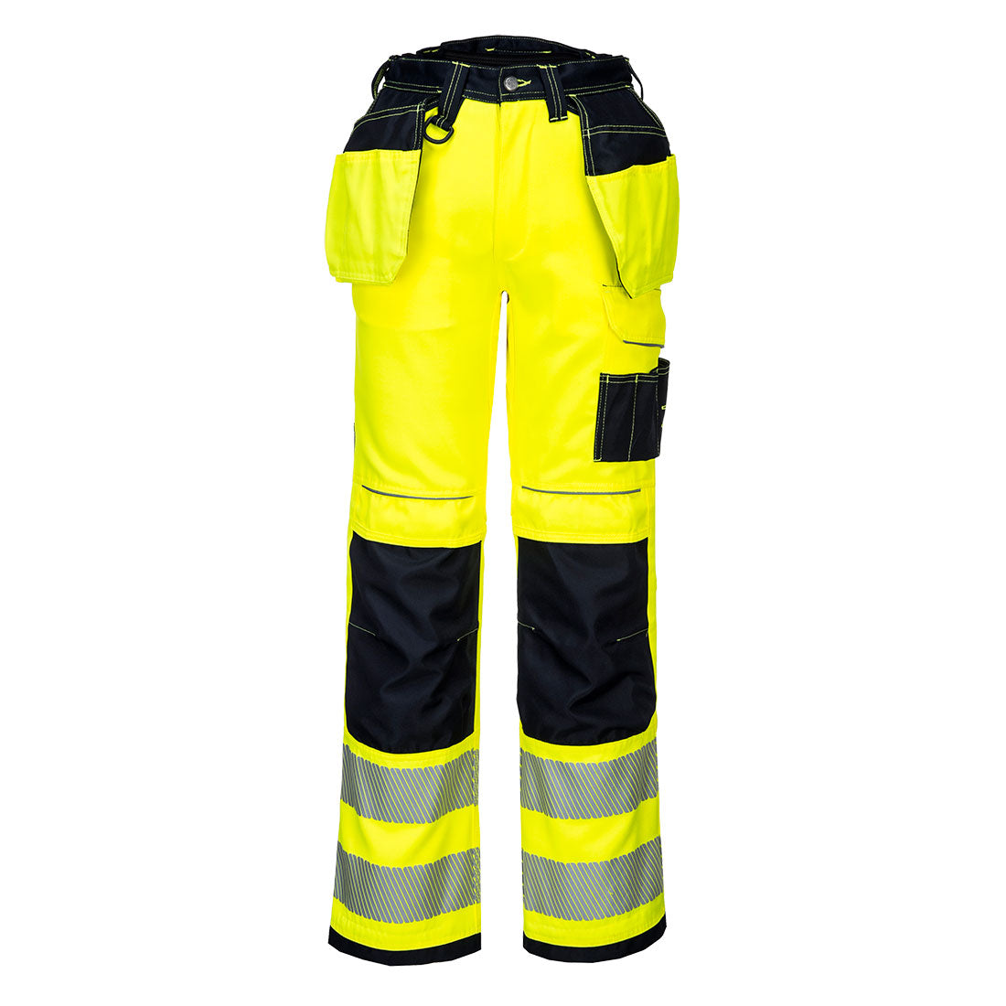 Portwest PW3 Hi-Vis Holster Pocket Work Trousers in Yellow/Black, image 6
