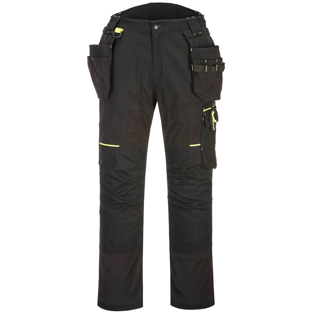 Portwest WX3 Eco Stretch Holster Trousers in Black, main product image