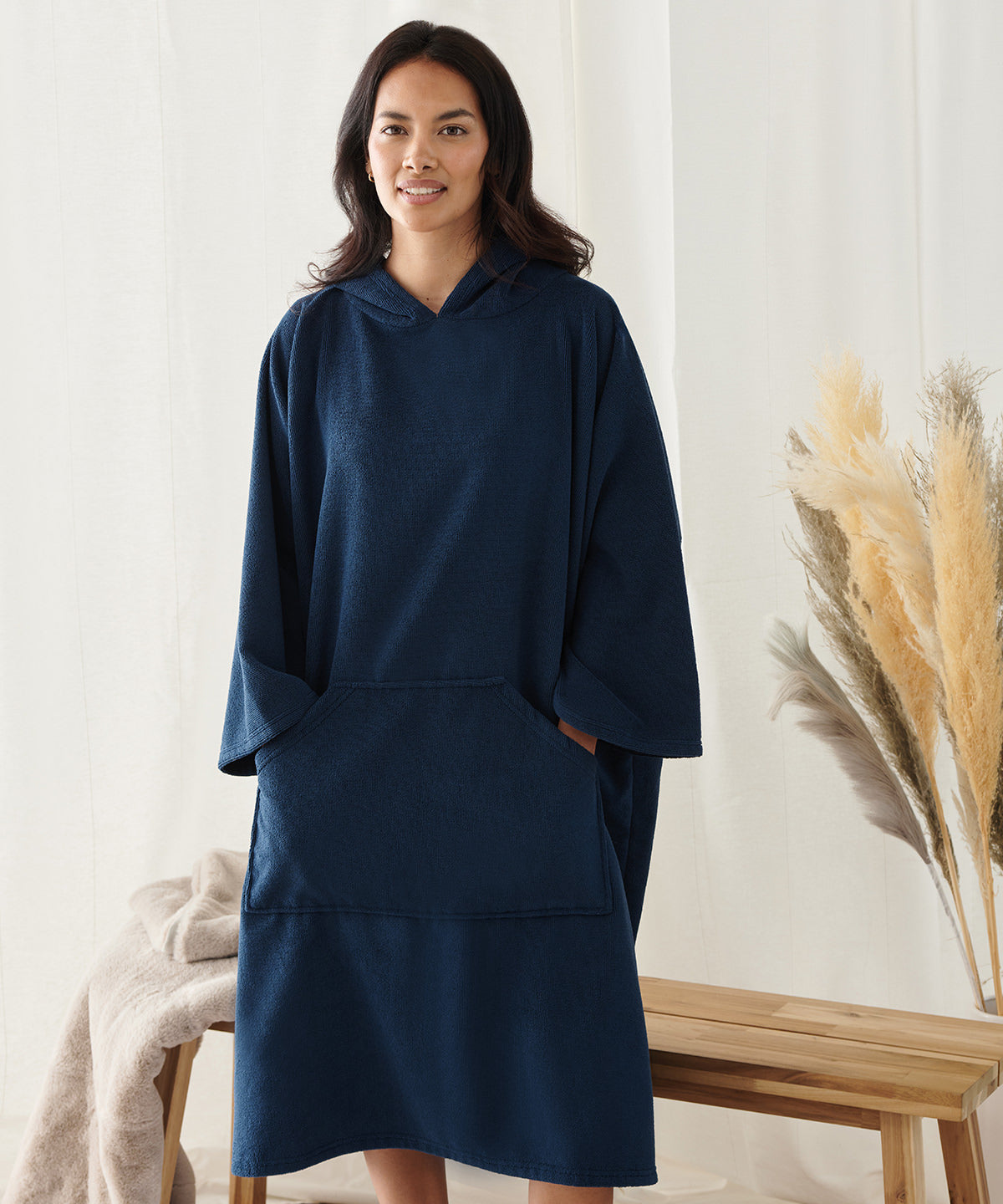 Towel City Adults poncho, lifestyle photo