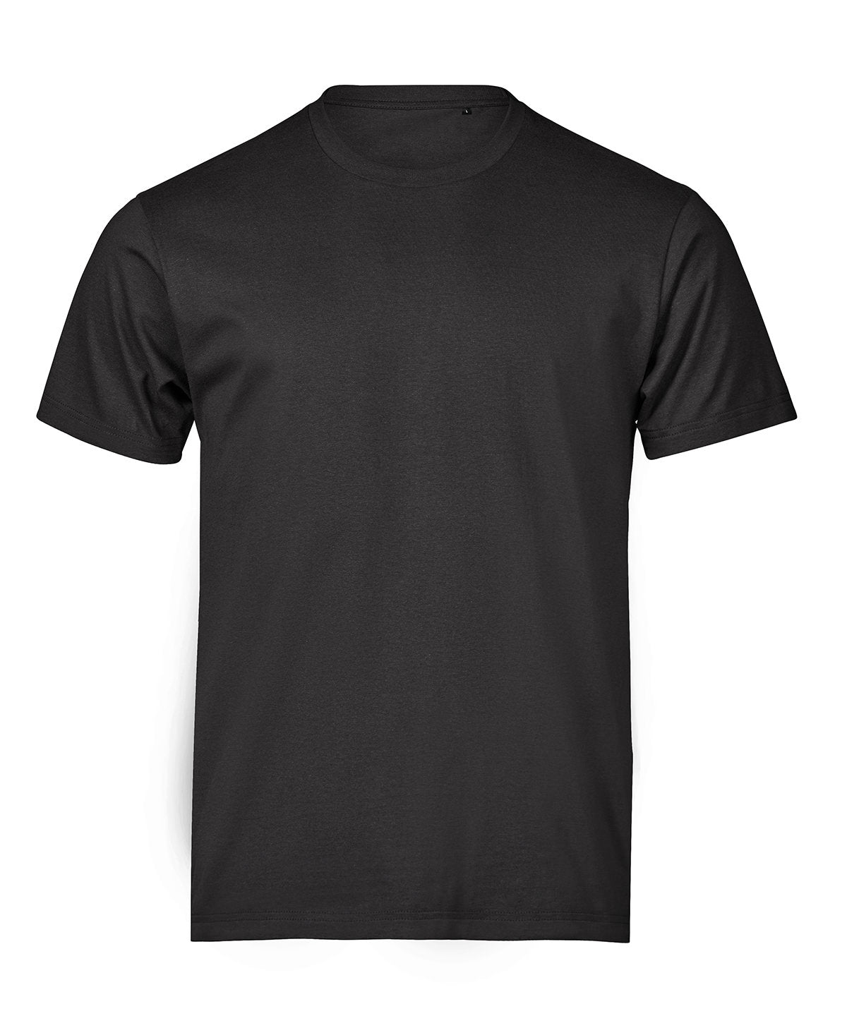 Tee Jays UNLABELED tee in Black, front view