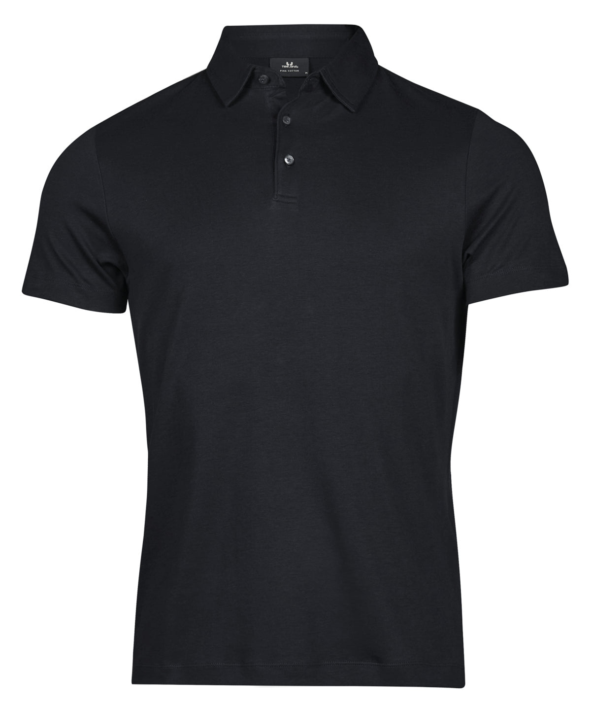 Tee Jays Pima cotton polo in Black, front view