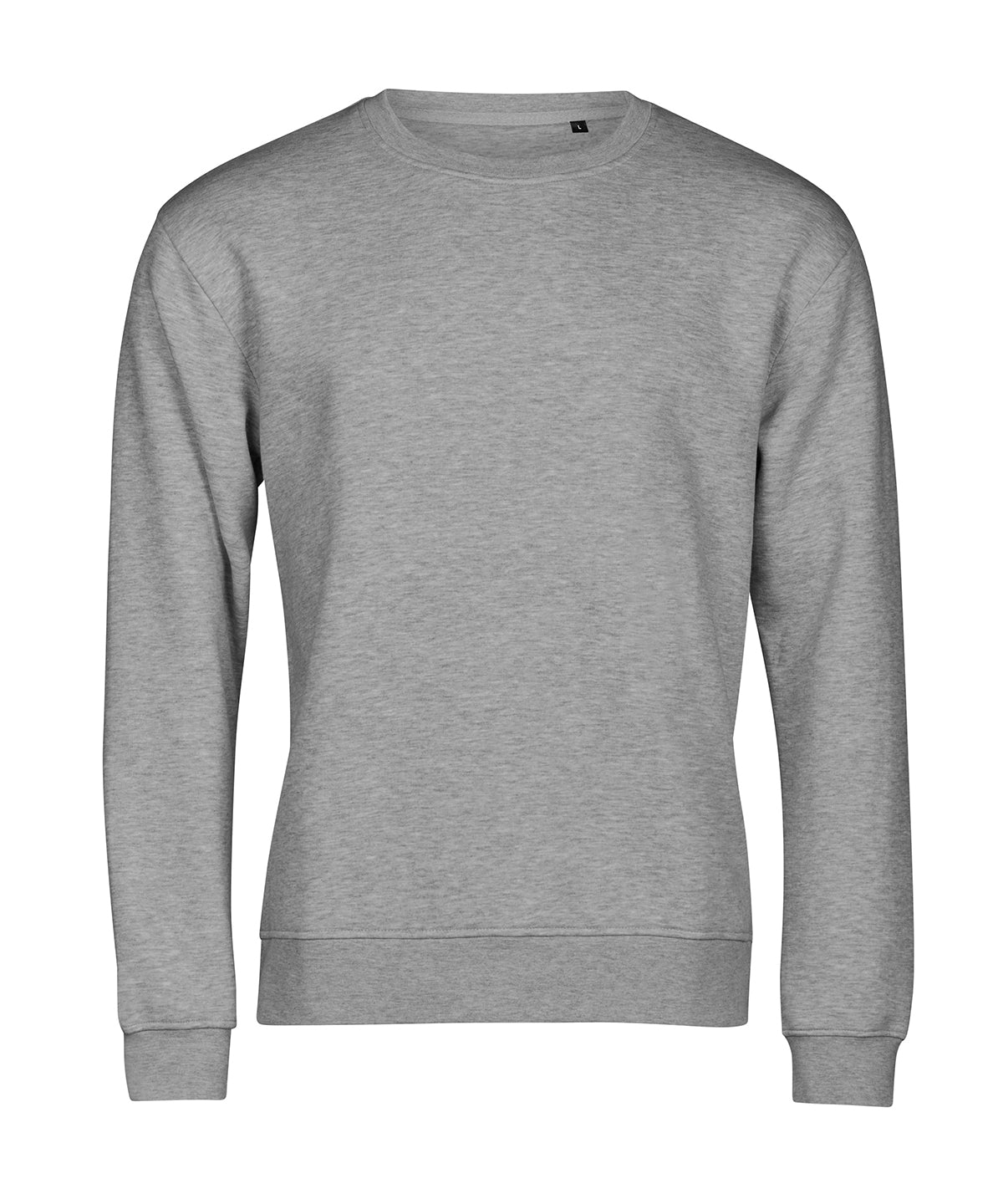 Tee Jays UNLABELED sweatshirt in Heather Grey, front view