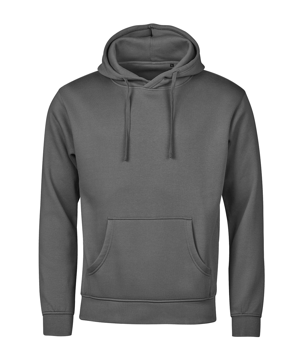 Tee Jays UNLABELED hooded sweatshirt in Powder Grey, front view