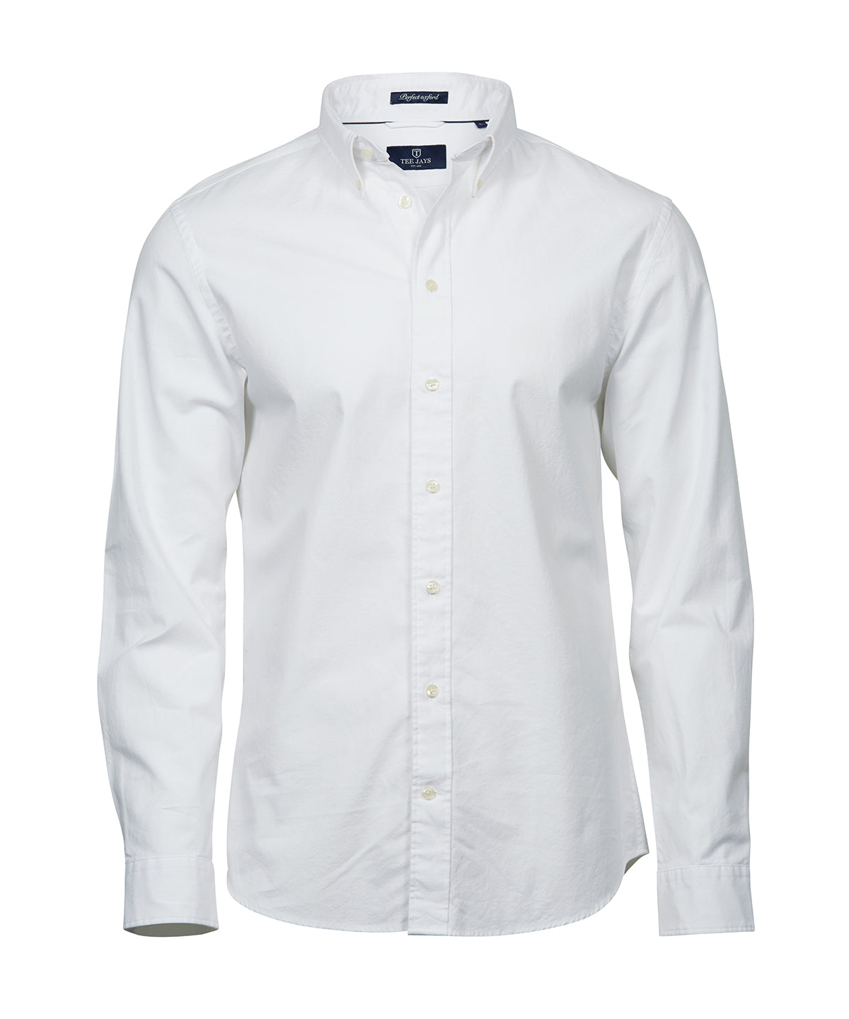 Tee Jays Perfect Oxford shirt in White, front view