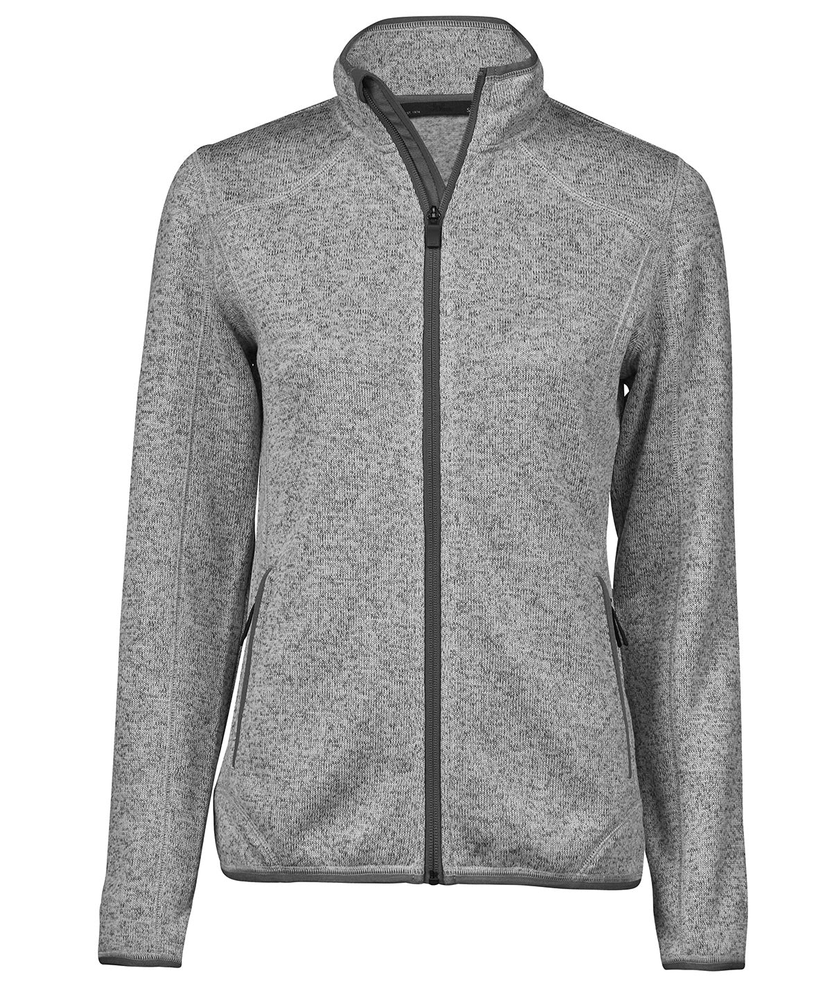Tee Jays Women’s outdoor fleece in Grey Melange, front view
