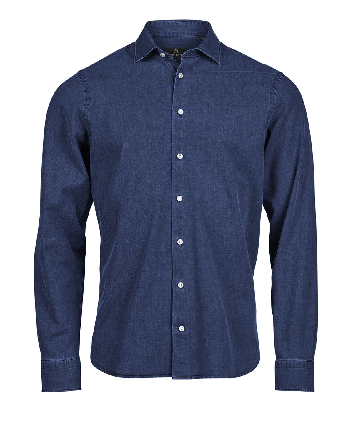 Tee Jays Denim shirt in Blue Denim, front view