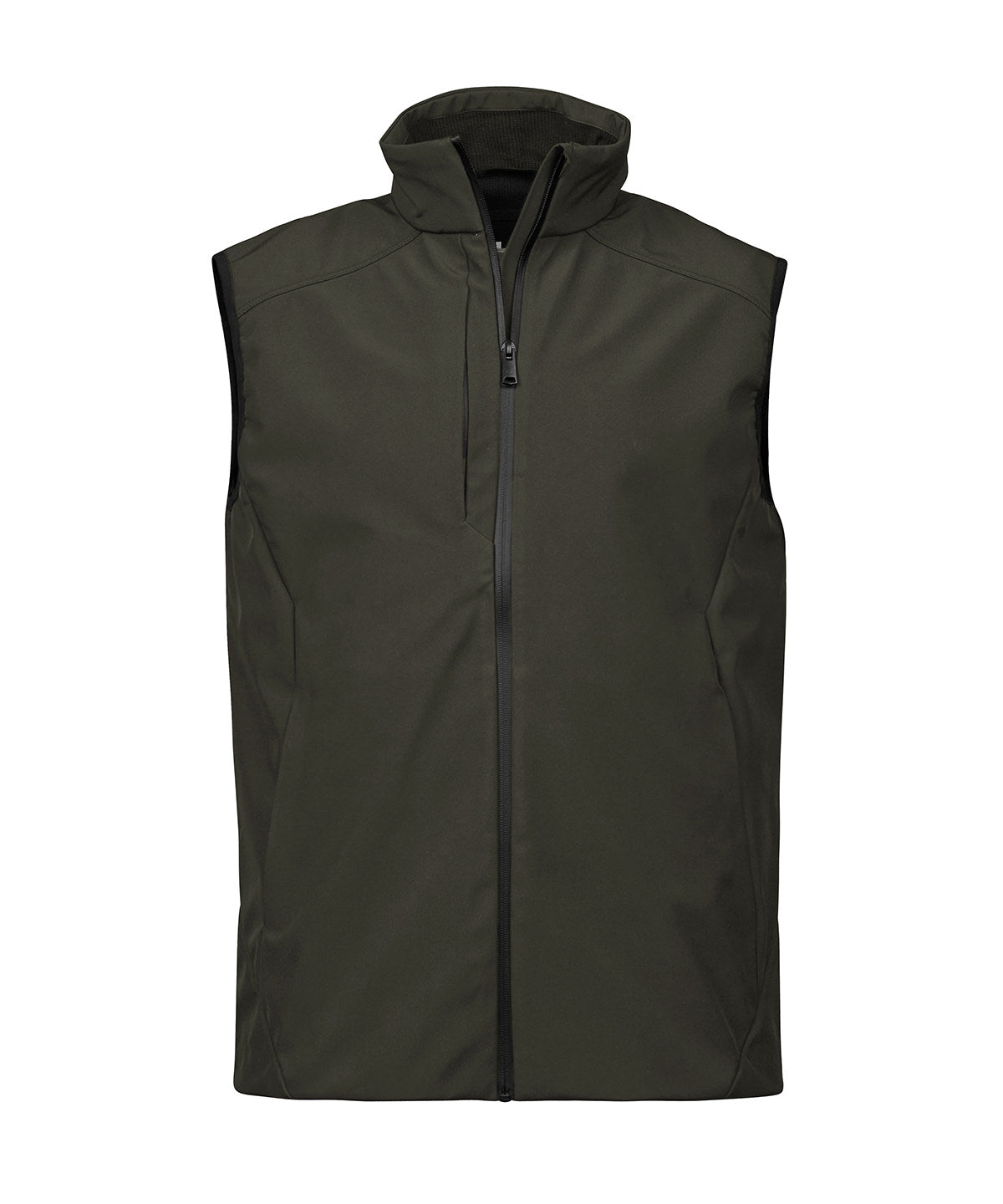 Tee Jays Performance softshell bodywarmer in Hunter Green, front view