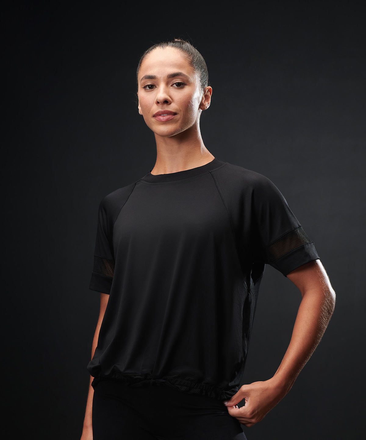 Tombo Women's over T in Black, lifestyle photo