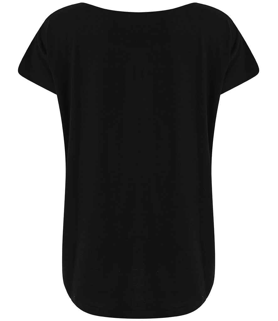 Tombo TL527 Scoop neck T Black back view