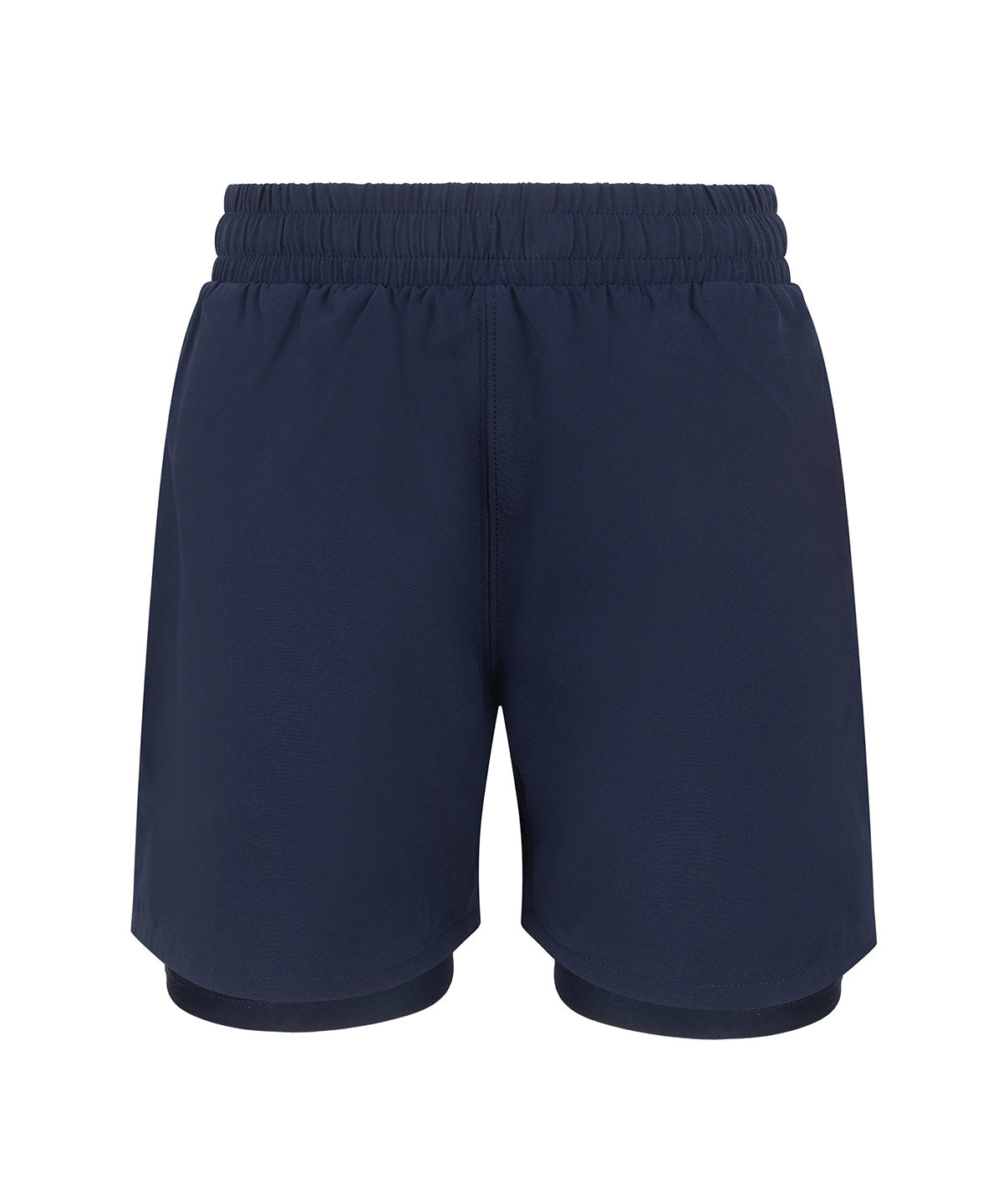 Tombo Kids double-layer sports shorts in Navy, front view