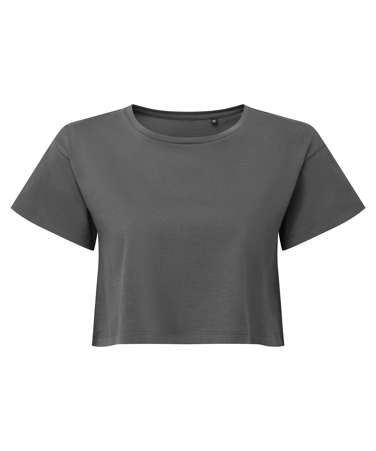 TriDri Women's crop top in Charcoal, front view