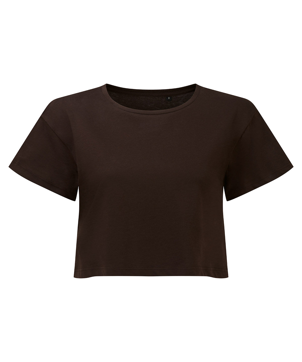 TriDri Women's crop top in Chocolate, front view