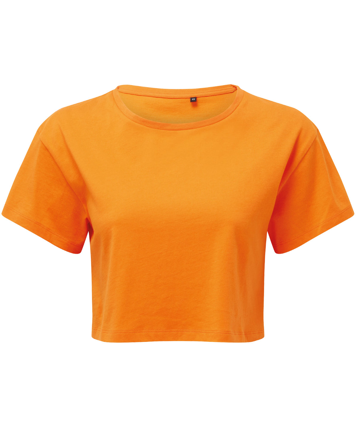 TriDri Women's crop top in Orange, front view