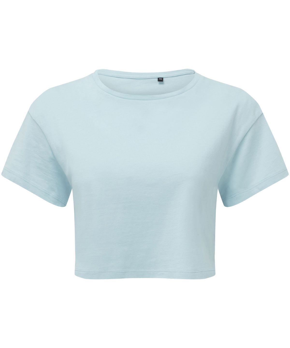 TriDri Women's crop top in Sky Blue, front view